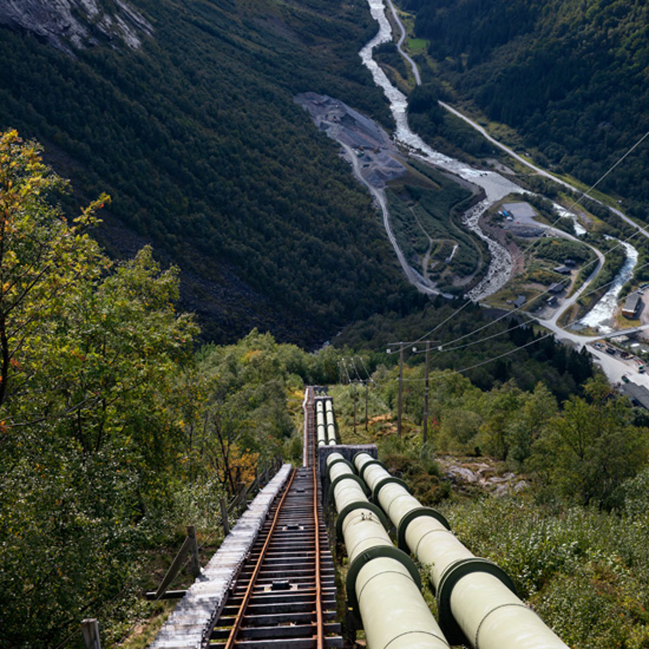 Cable car track